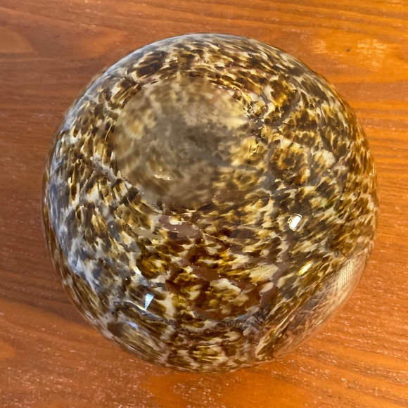 Art Glass Tortoise Shell Pattern with Windows - Candle Holder or Vase - Picture 10 of 15